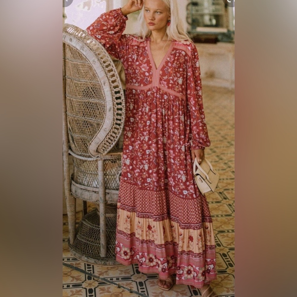 Spell & the Gypsy Portobello Gown size Small Wine Never Worn